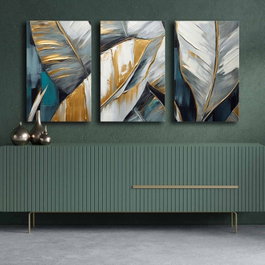 Wallity Conjunto de 3 Lienzos Decorativos Multicolor 45 x 70 cm
